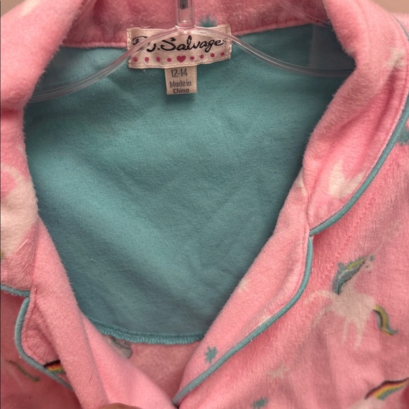 P.J. Salvage Rainbow Unicorn Pajamas size 12/14 - Picture 5 of 9